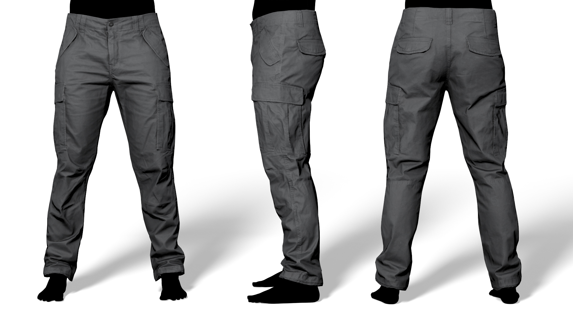 3D combats model trousers realtime